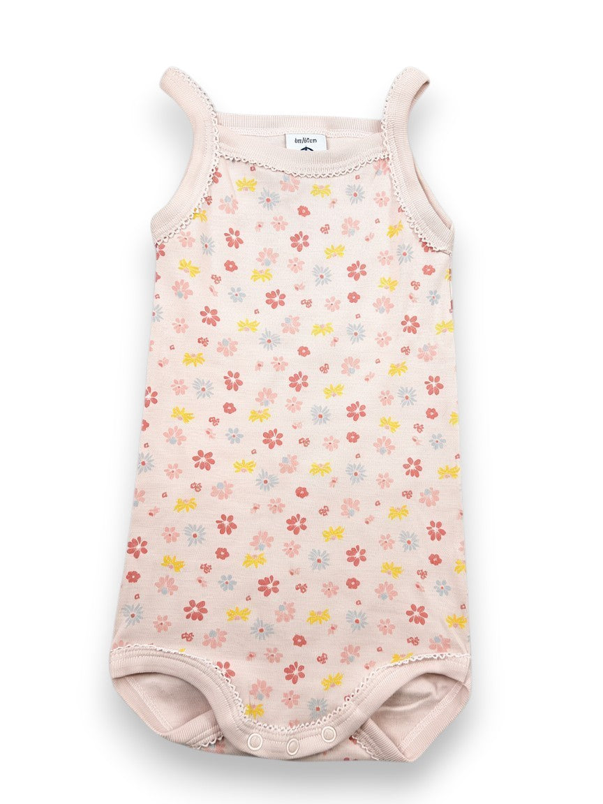 Body bébé bretelles fleuri 6 mois