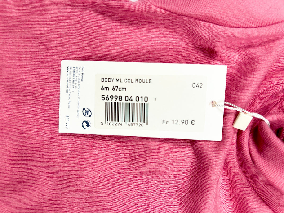 Body col roulé manches longues 6 mois