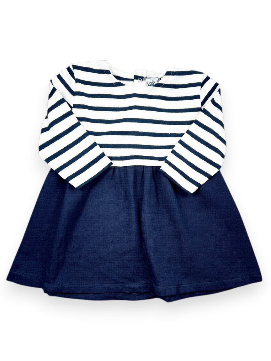 Robe manches longues marinière 12 mois