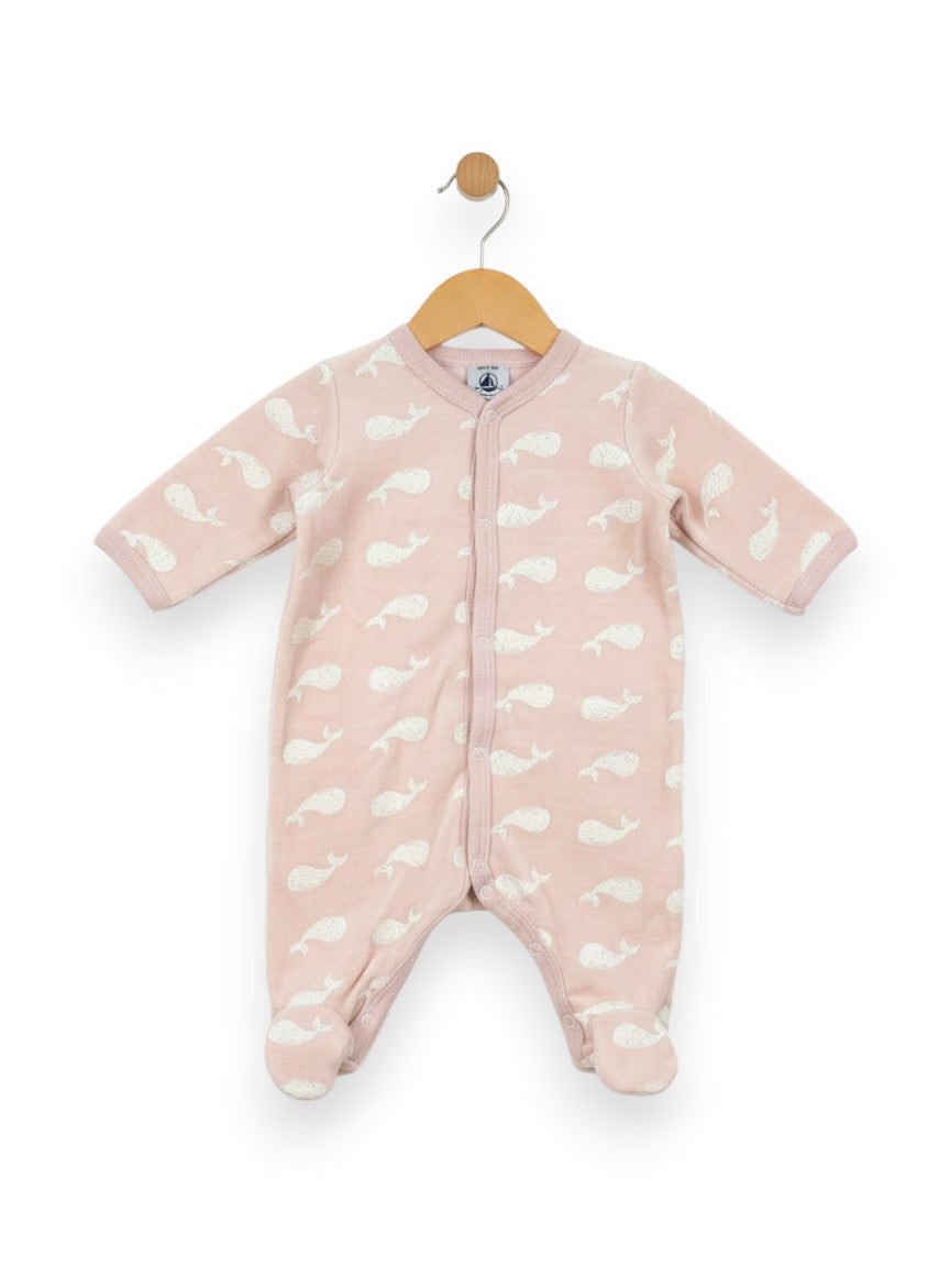 Pyjama velours bébé 1 mois