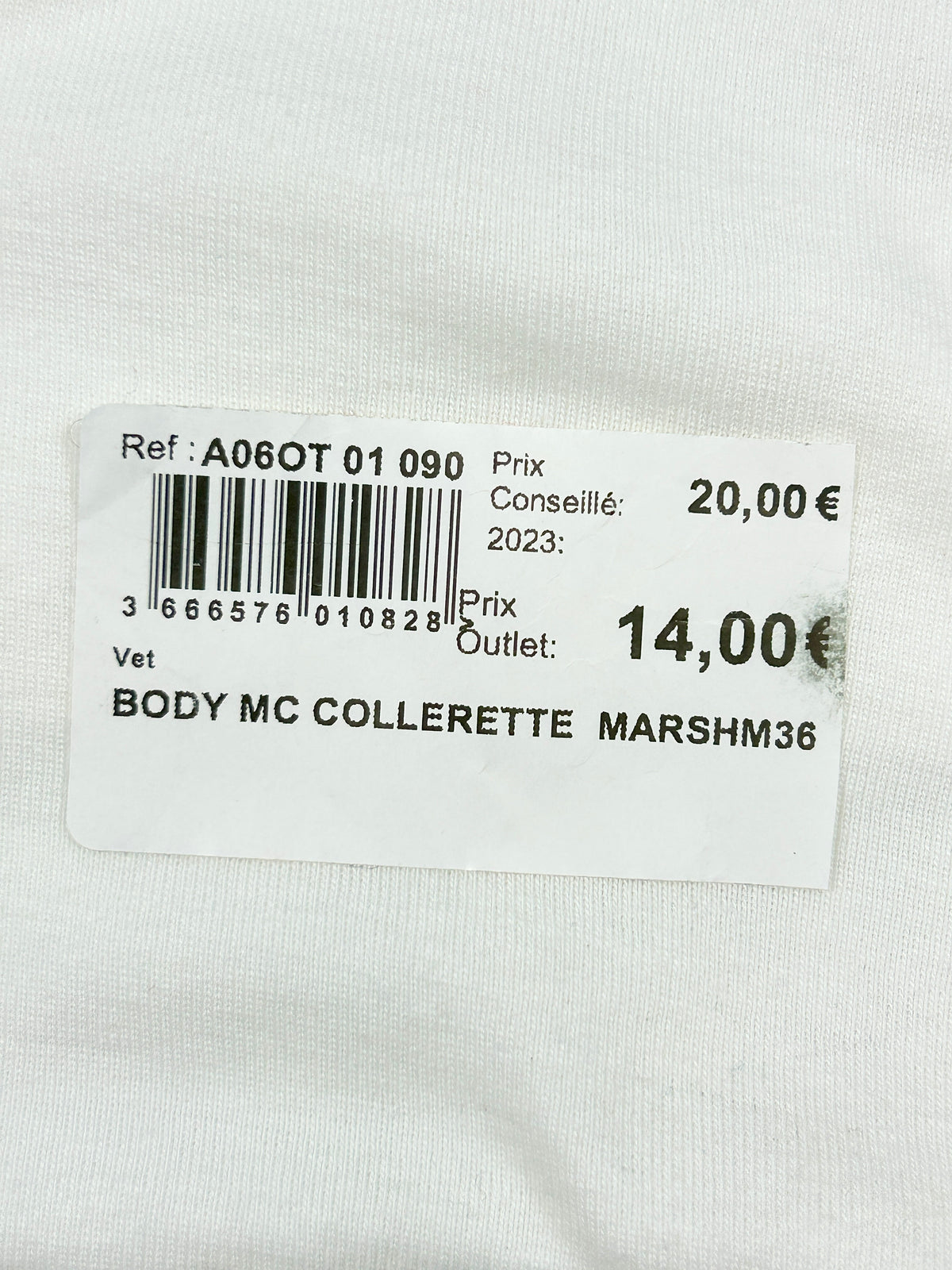 Body manches courtes collerette 36 mois