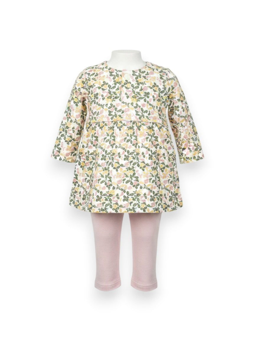 Ensemble robe legging fleuri 3 mois