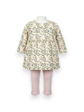 Ensemble robe legging fleuri 6 mois