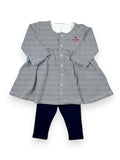 Ensemble robe legging marinière 6 mois