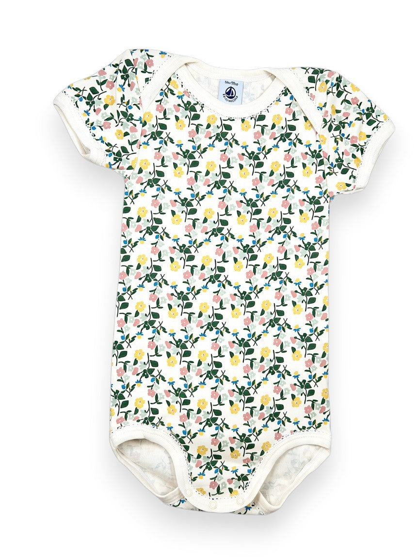 Body manches courtes fleuri 36 mois