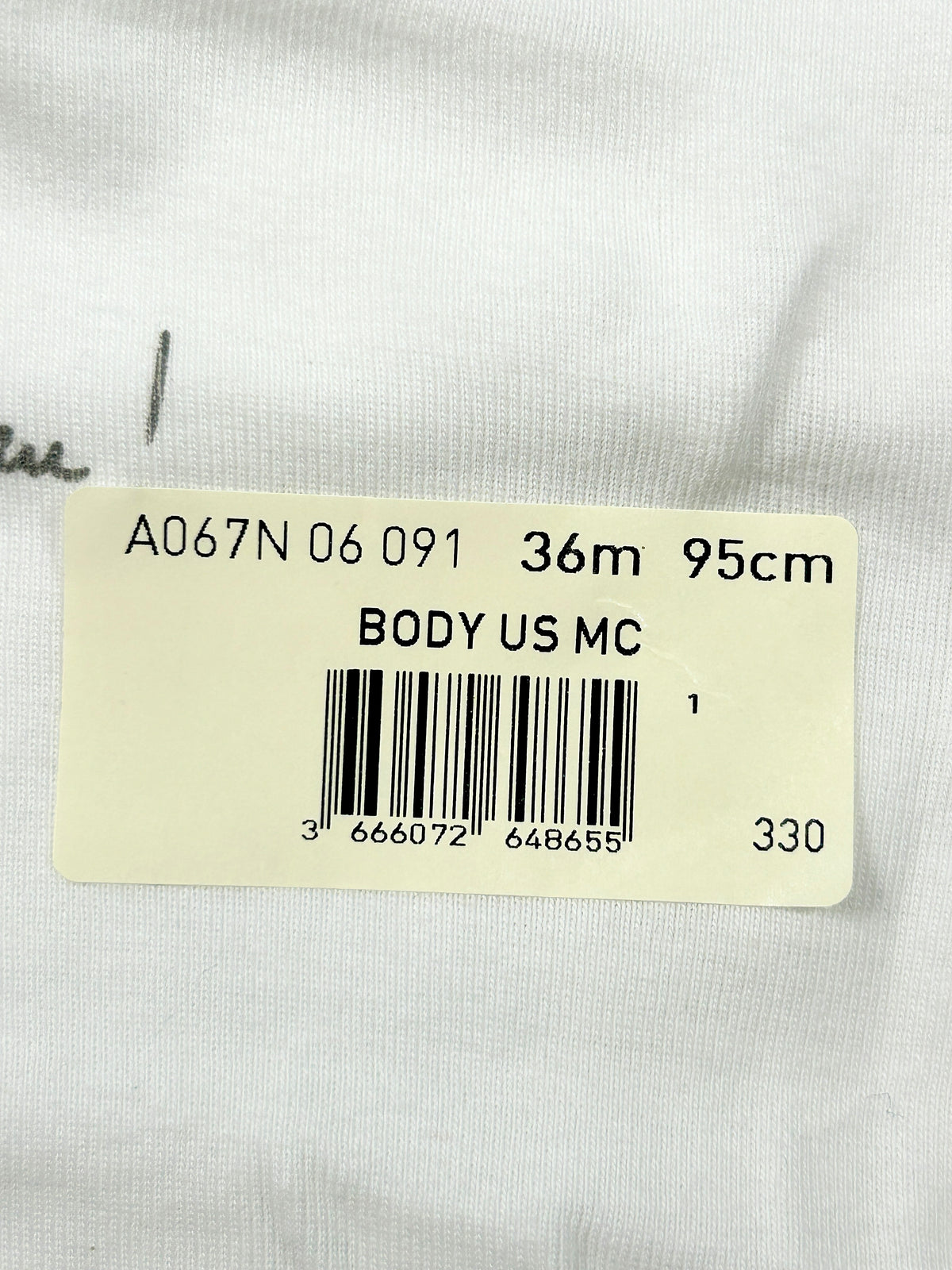 Body manches courtes 36 mois