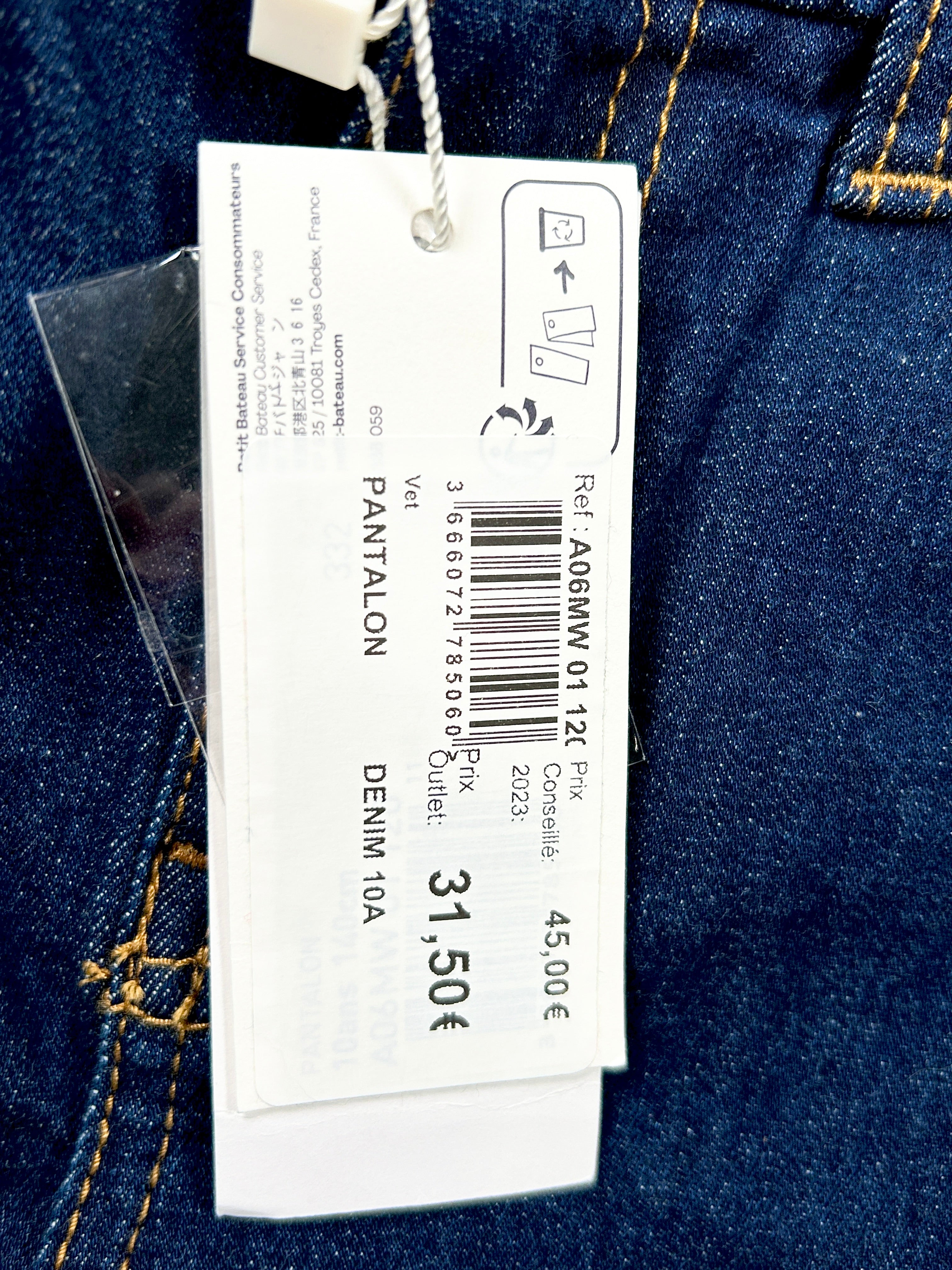 Jeans denim enfant 10 ans