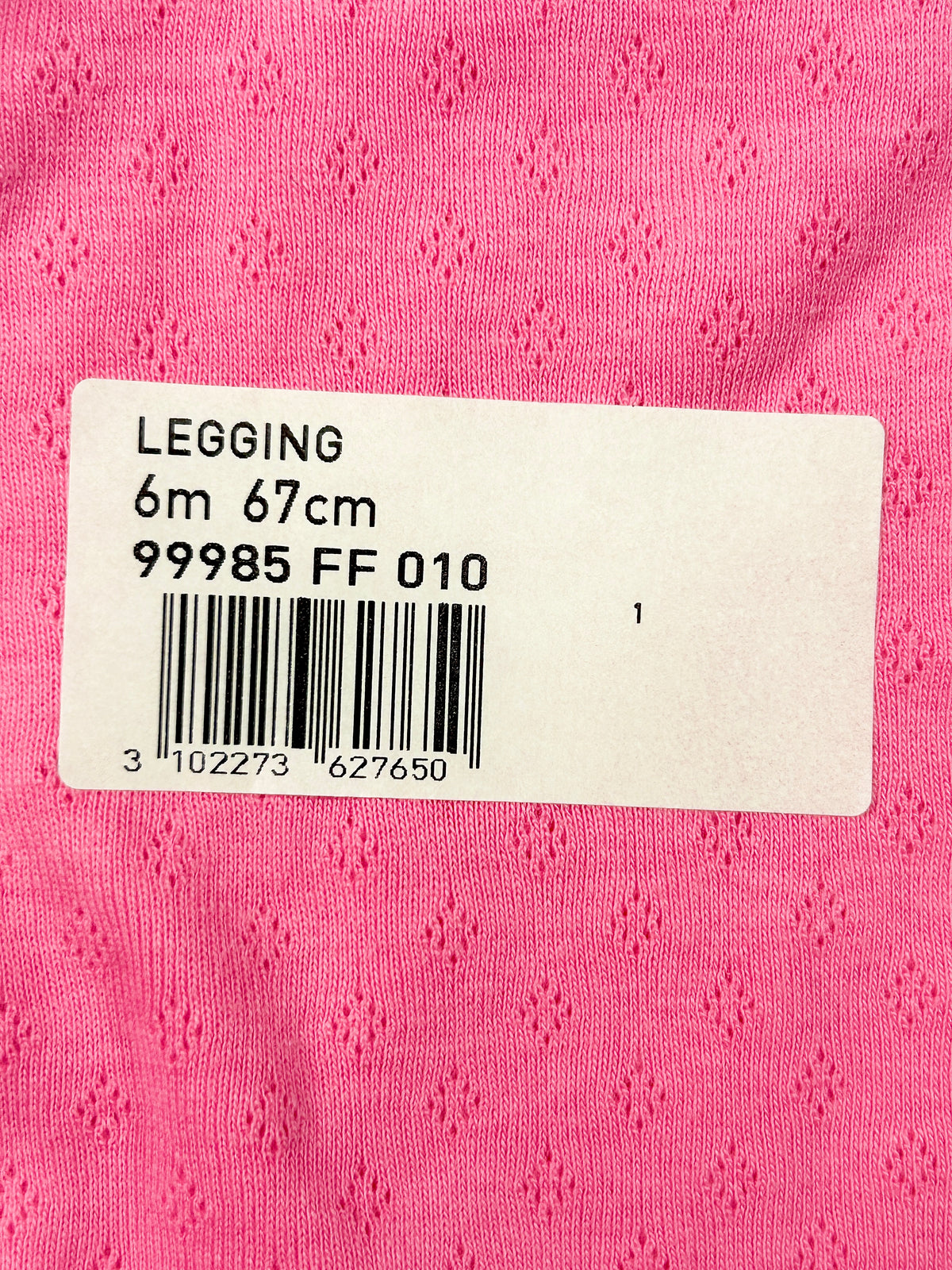 Legging fille rose fuchsia 6 mois