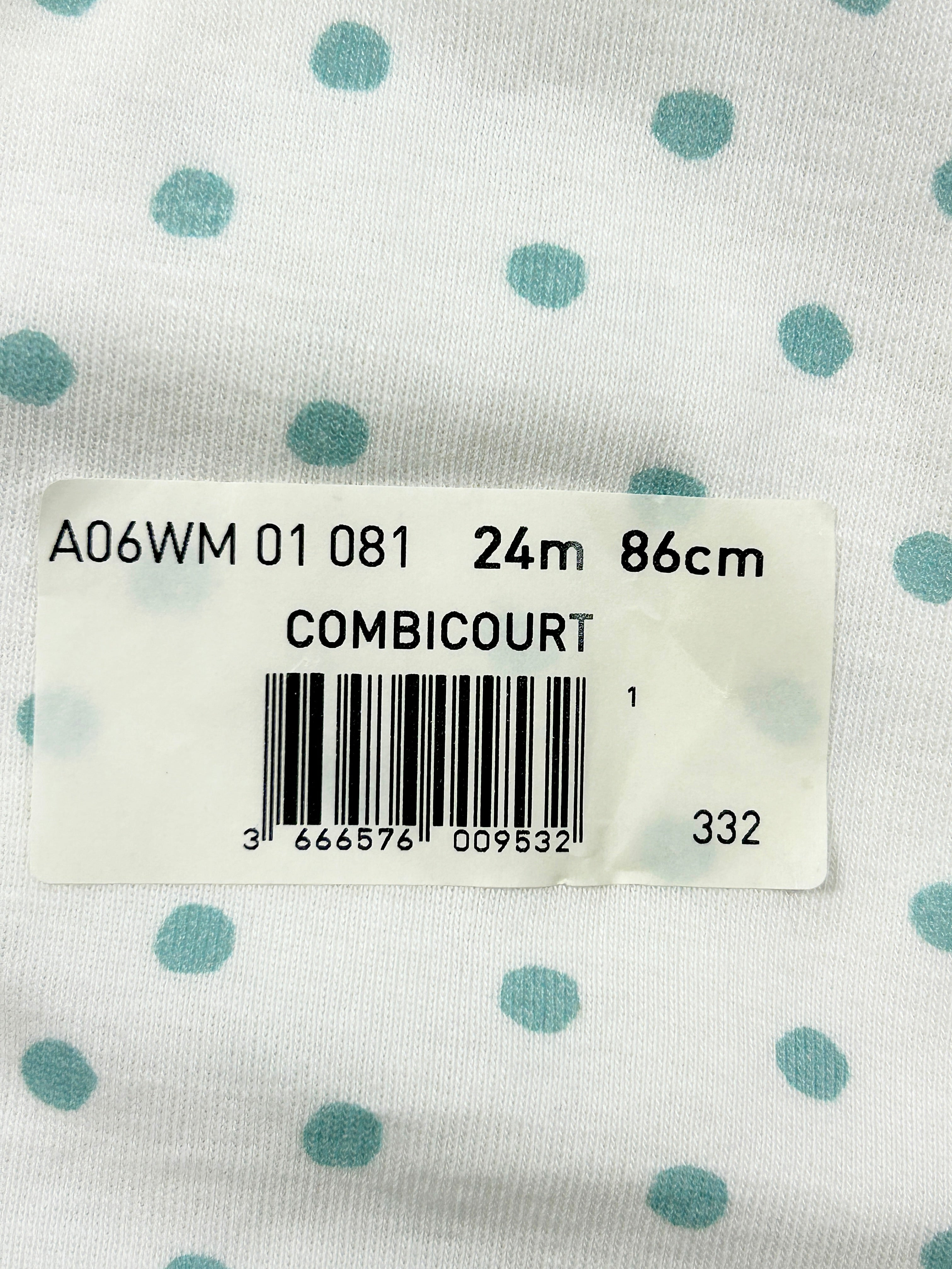 Combinaison courte bébé pois 24 mois