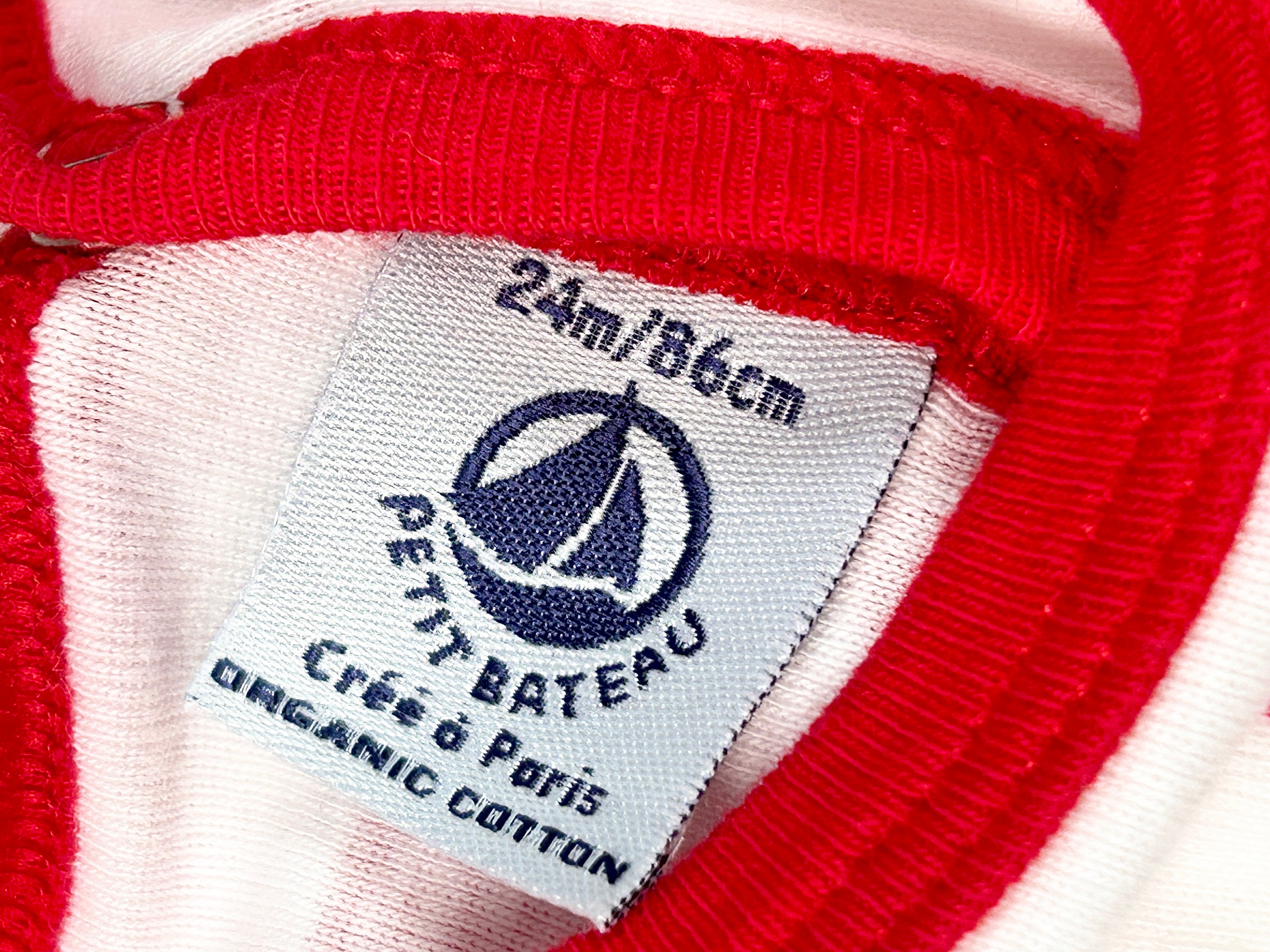 Pyjama enfant bateaux rouges 24 mois