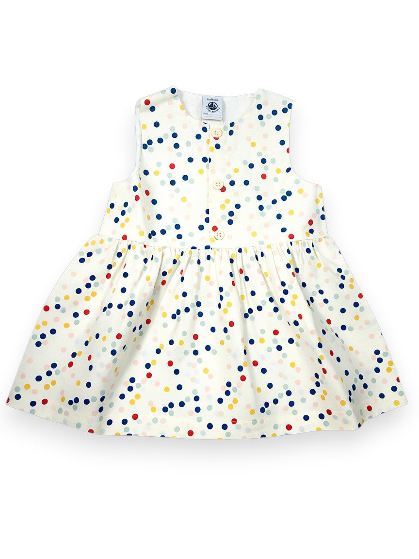 Robe sans manches bébé pois 6 mois