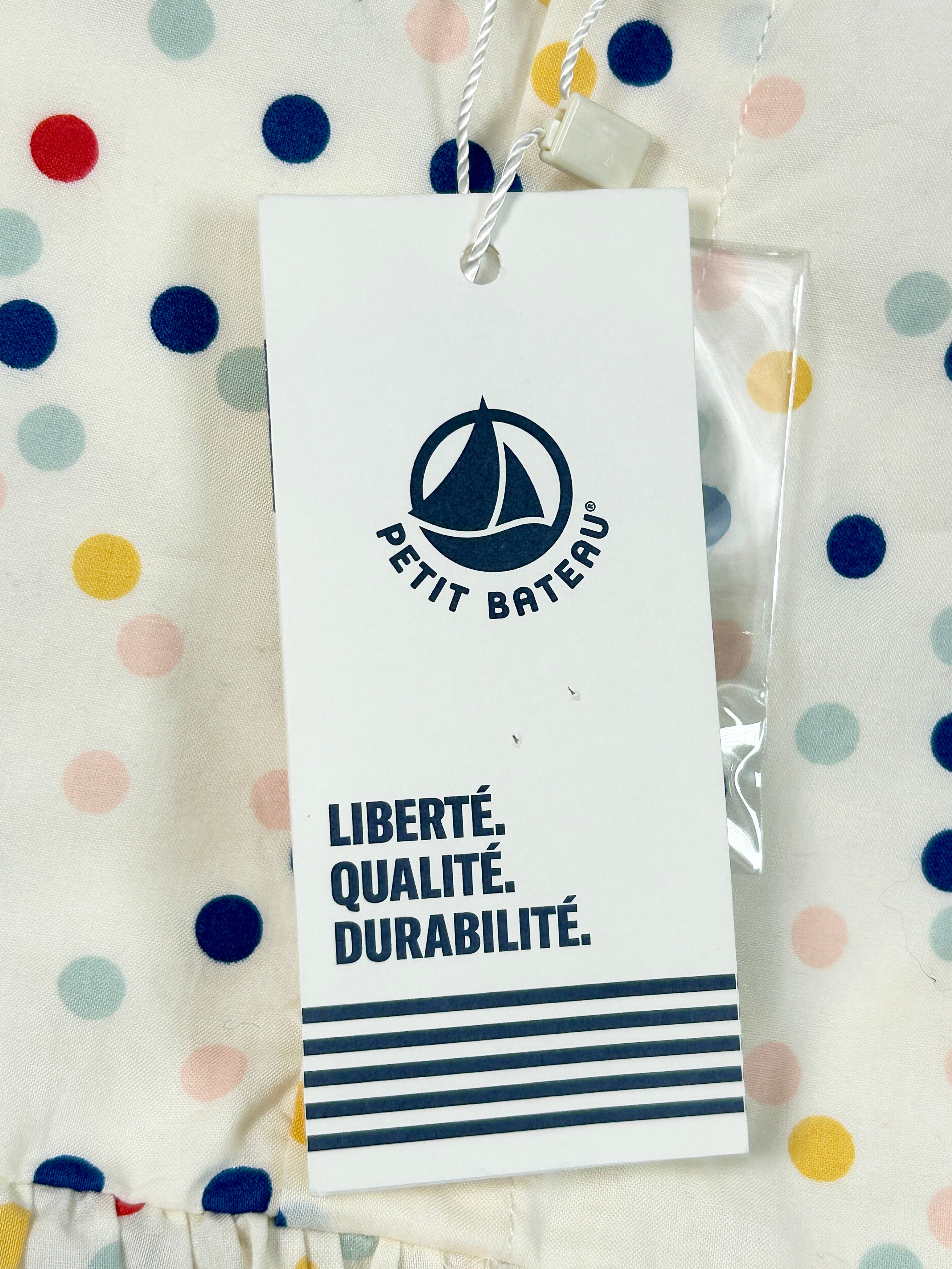 Robe sans manches bébé pois 6 mois