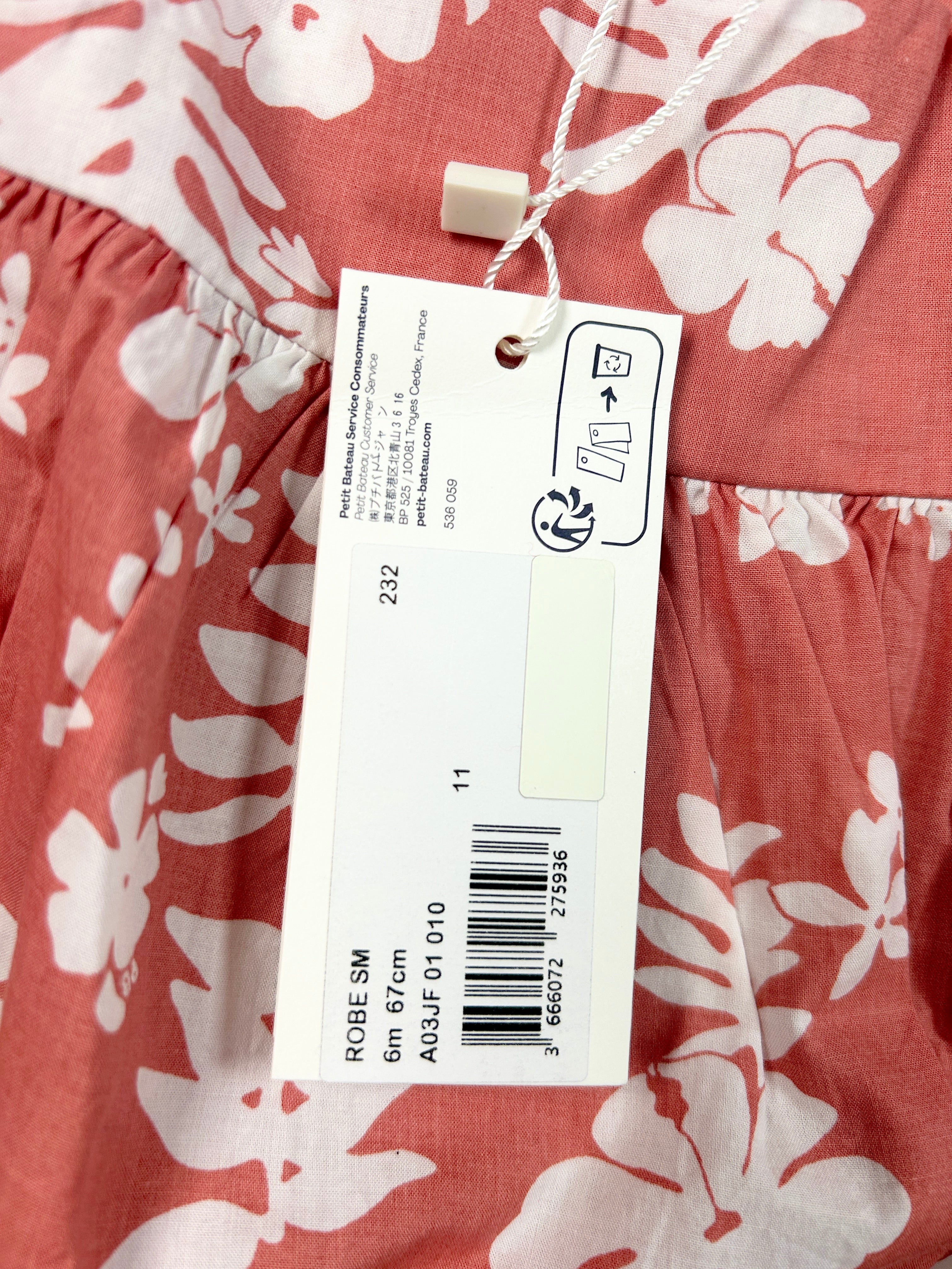 Robe sans manches bébé 6 mois
