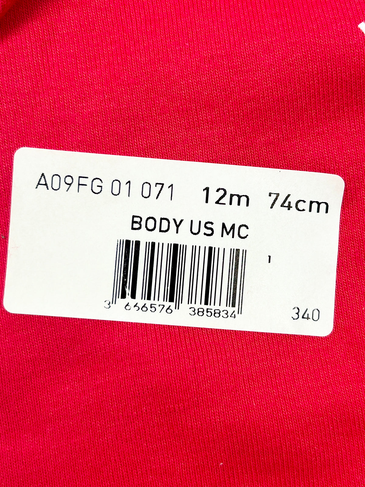 Body manches courtes 12 mois