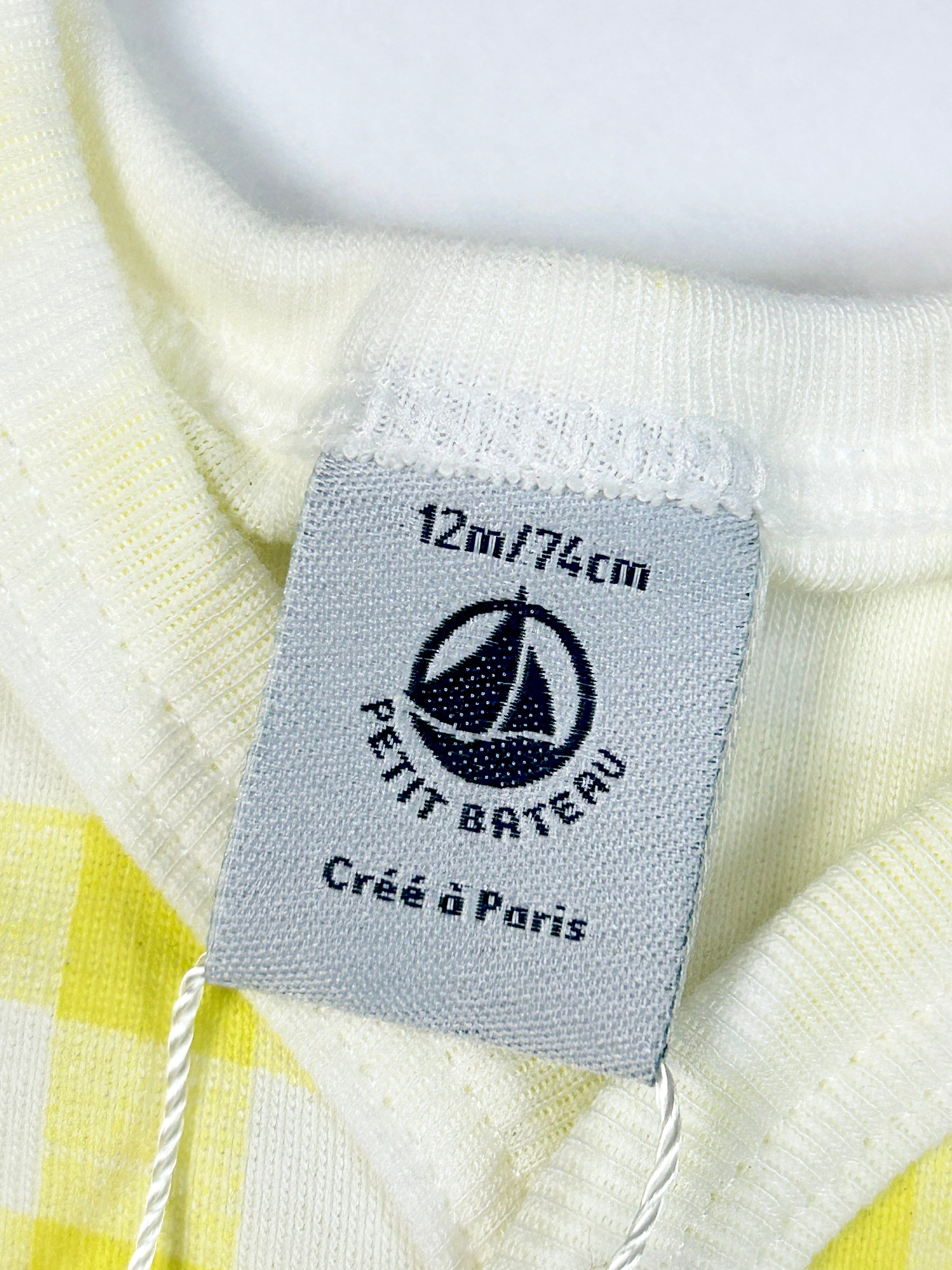 Pyjama bébé carreaux 12 mois