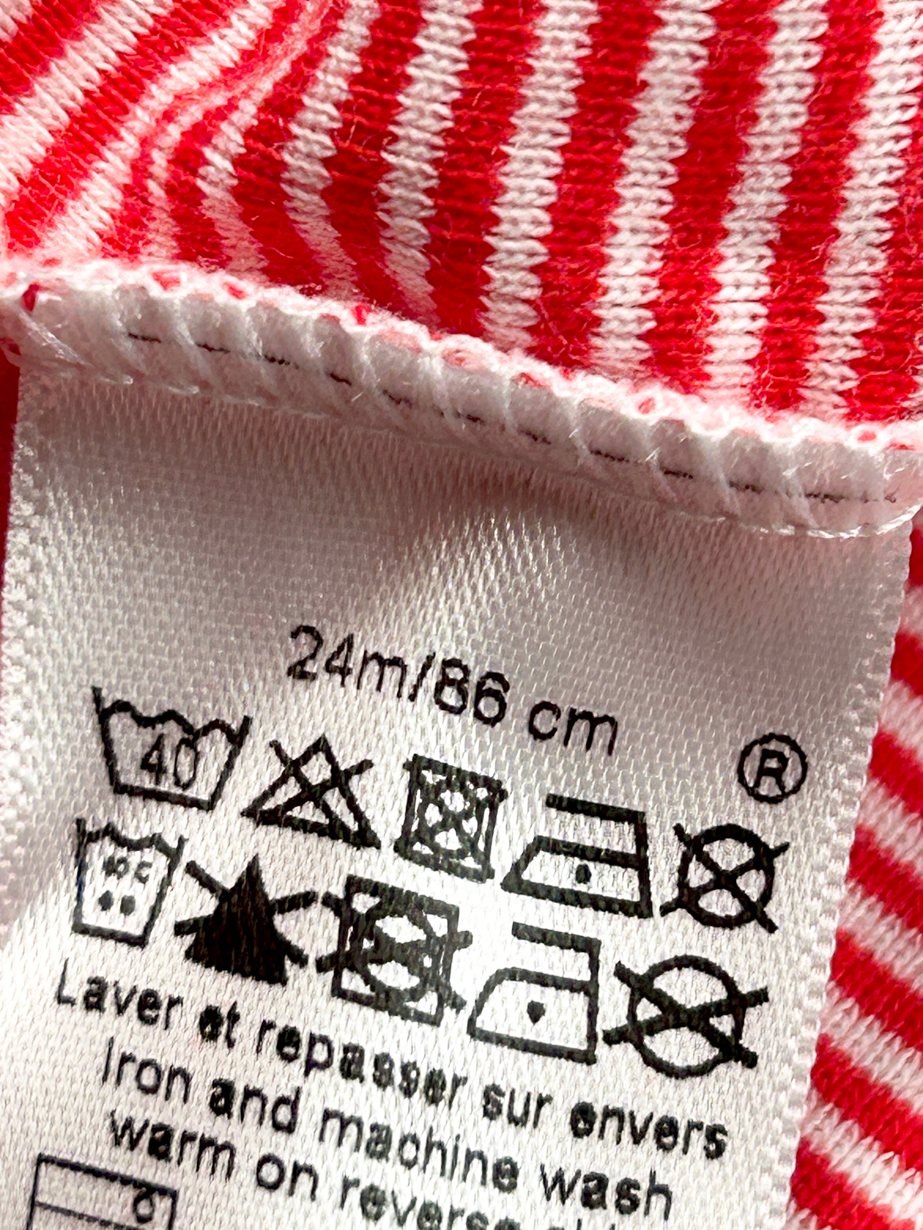 Body manches courtes rayures 24 mois