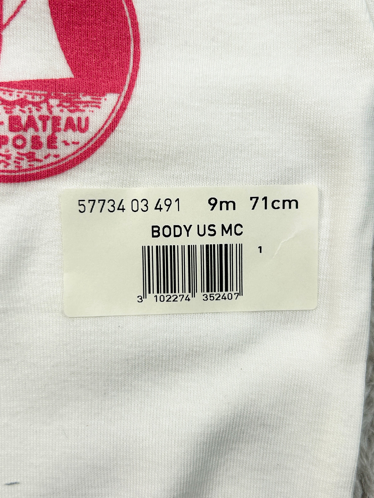 Body manches courtes 9 mois