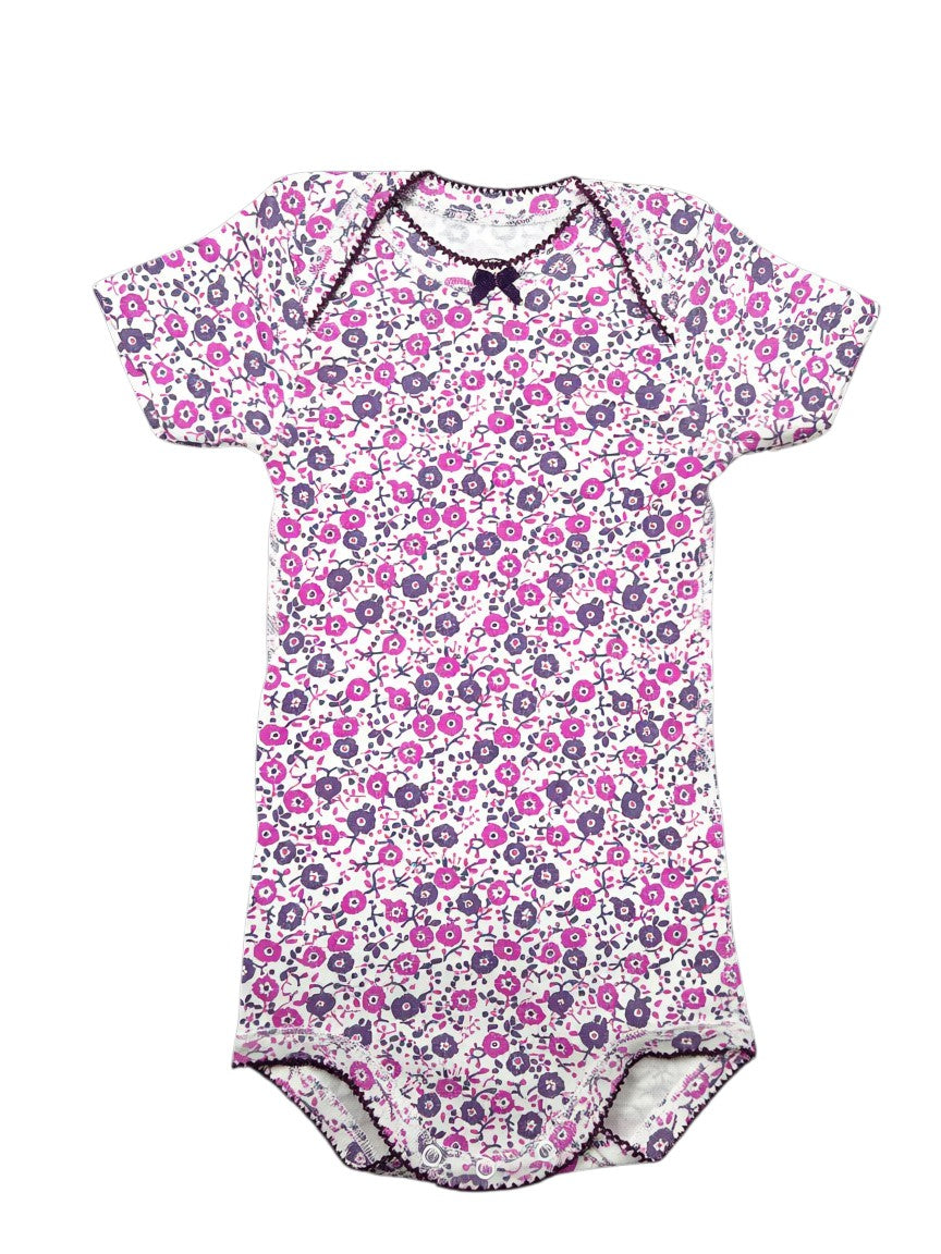 Body manches courtes fleuri 12 mois