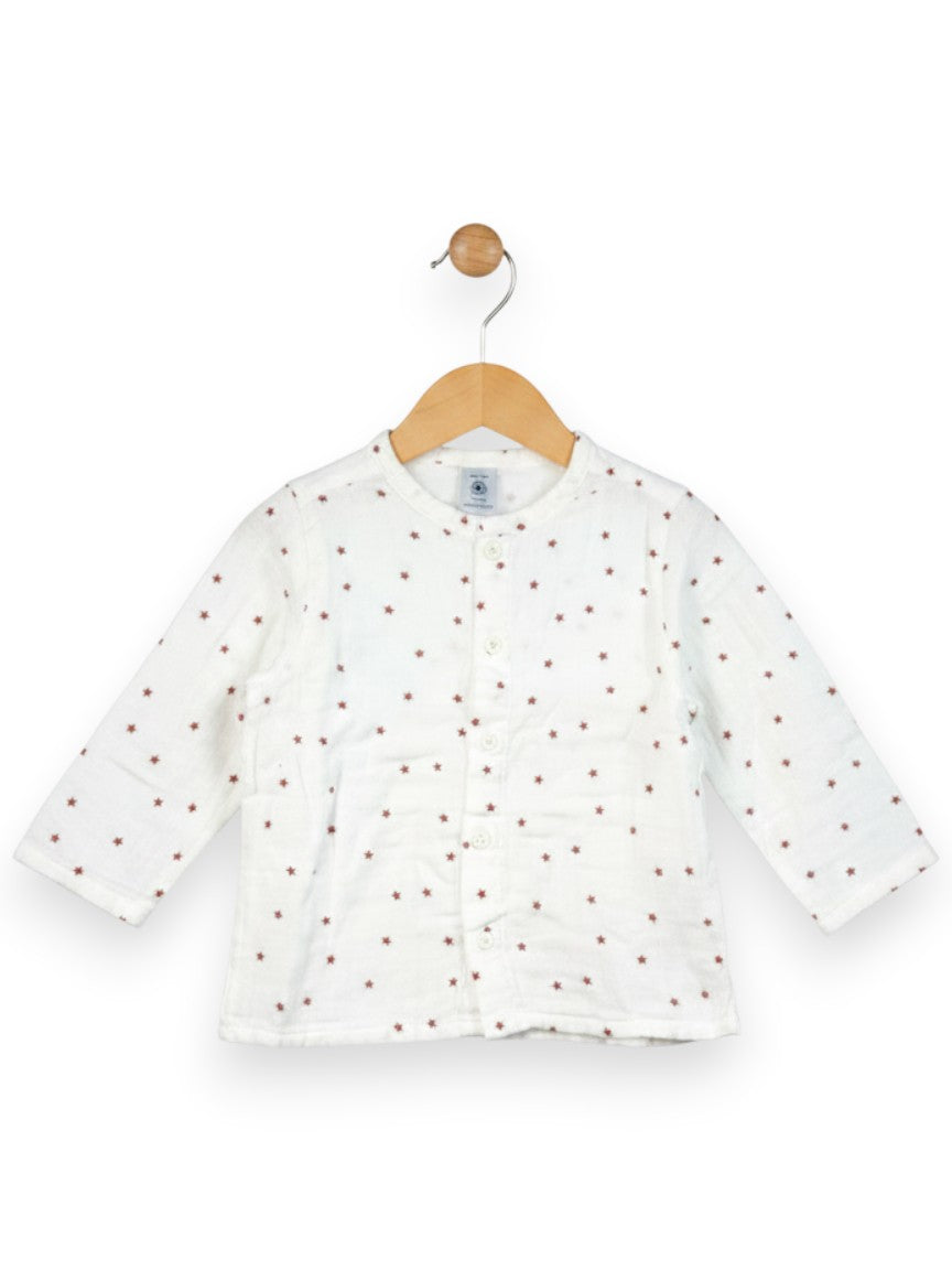 Chemise gaze de coton étoiles 12 mois