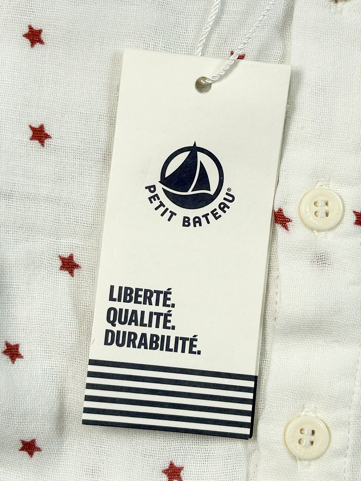 Chemise gaze de coton étoiles 18 mois
