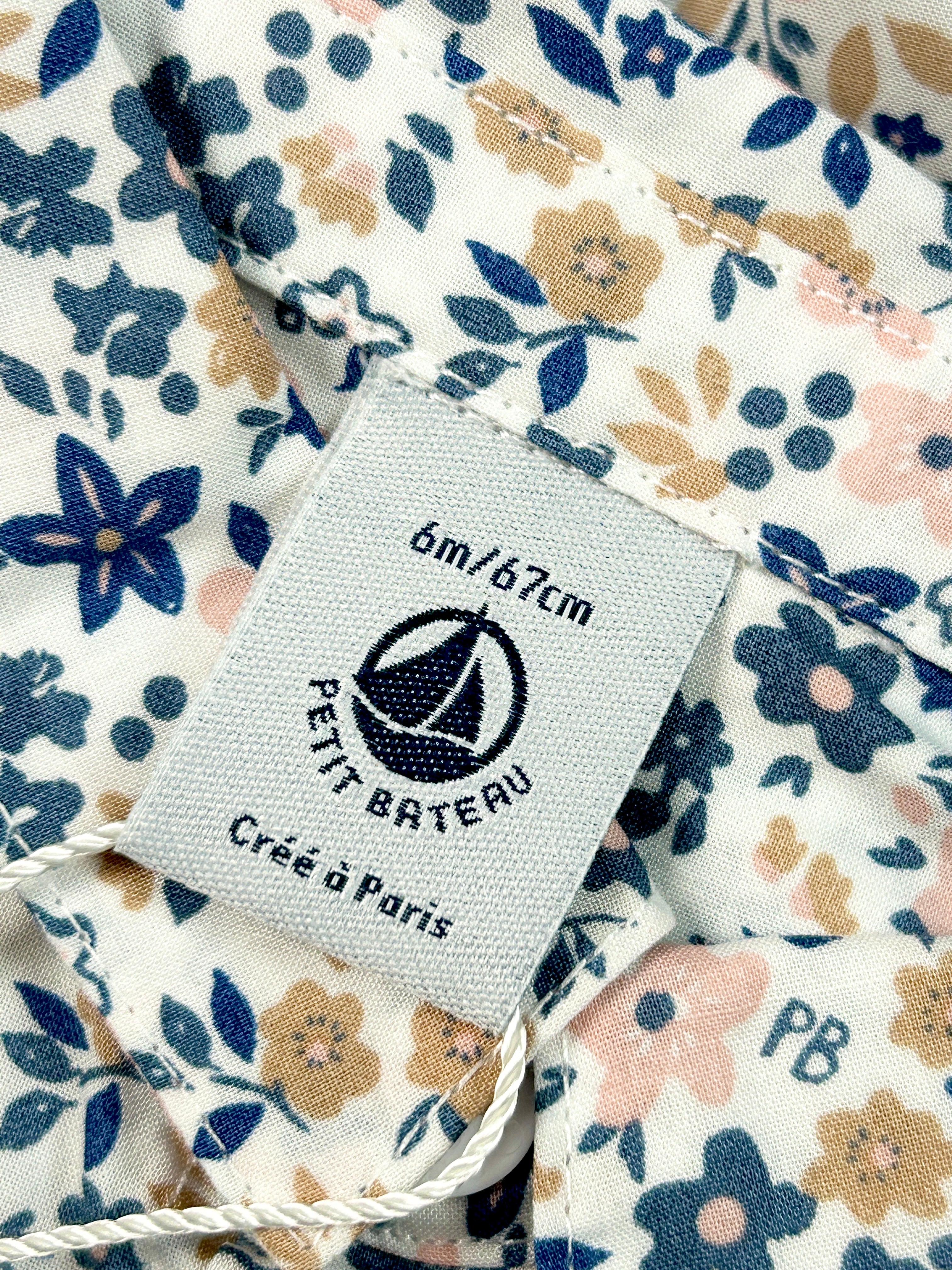 Chemise fleuri 6 mois