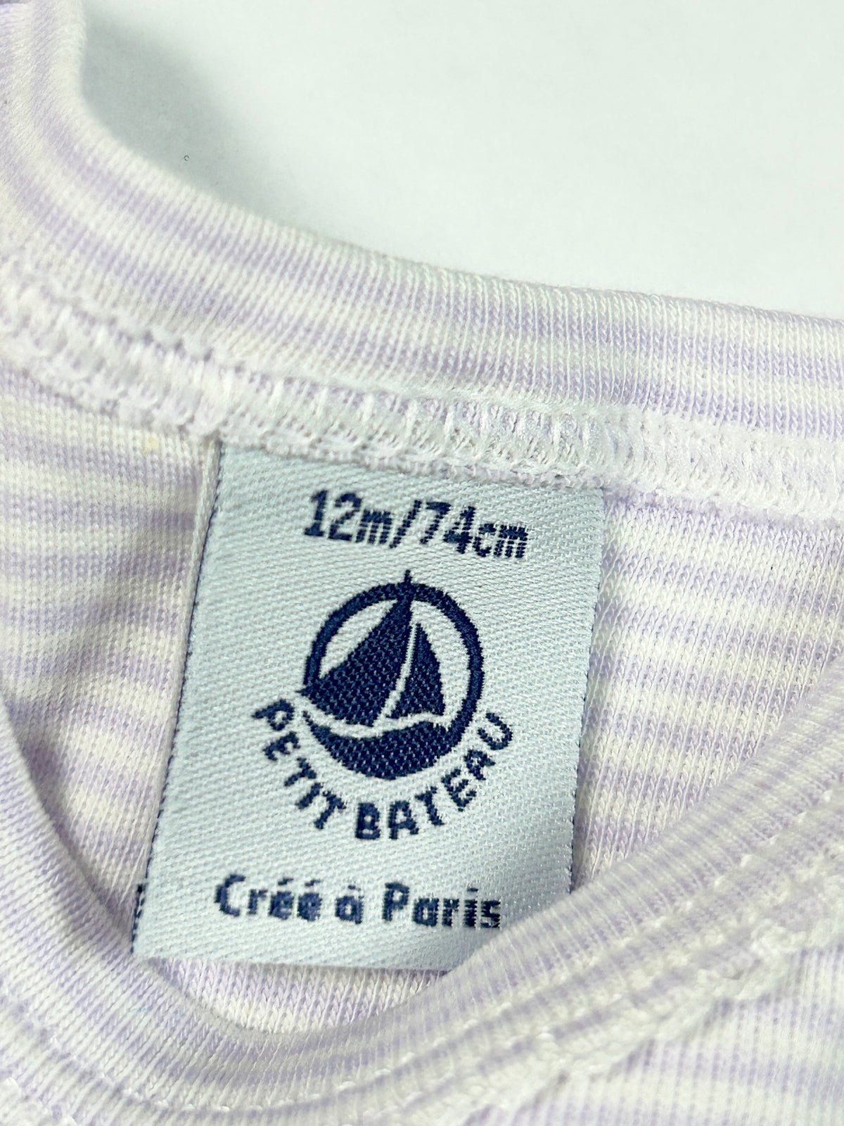 Body manches courtes rayures 12 mois