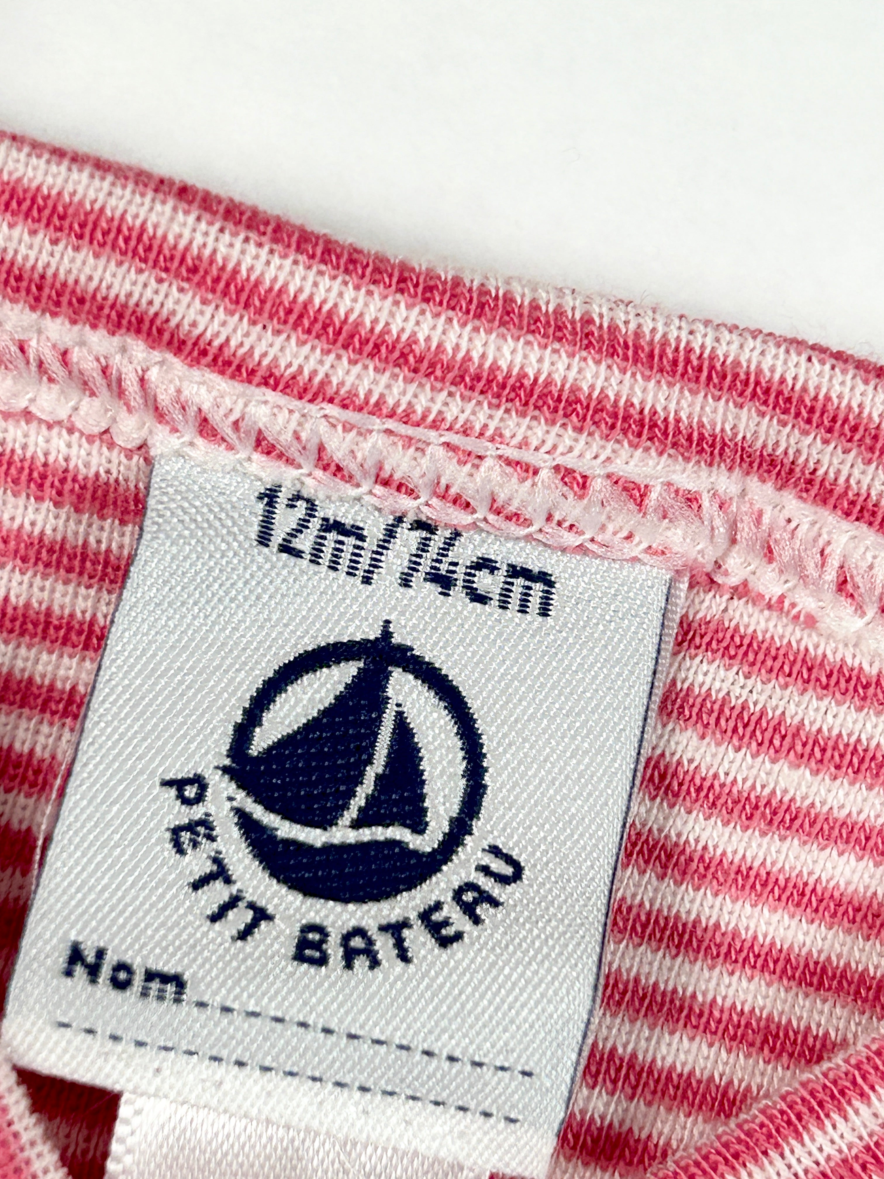 Pyjama bébé rayures 12 mois