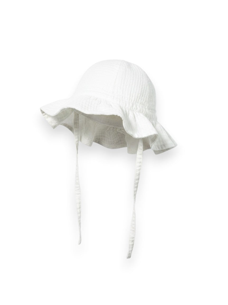 Chapeau Capeline fille blanc 12-18 mois