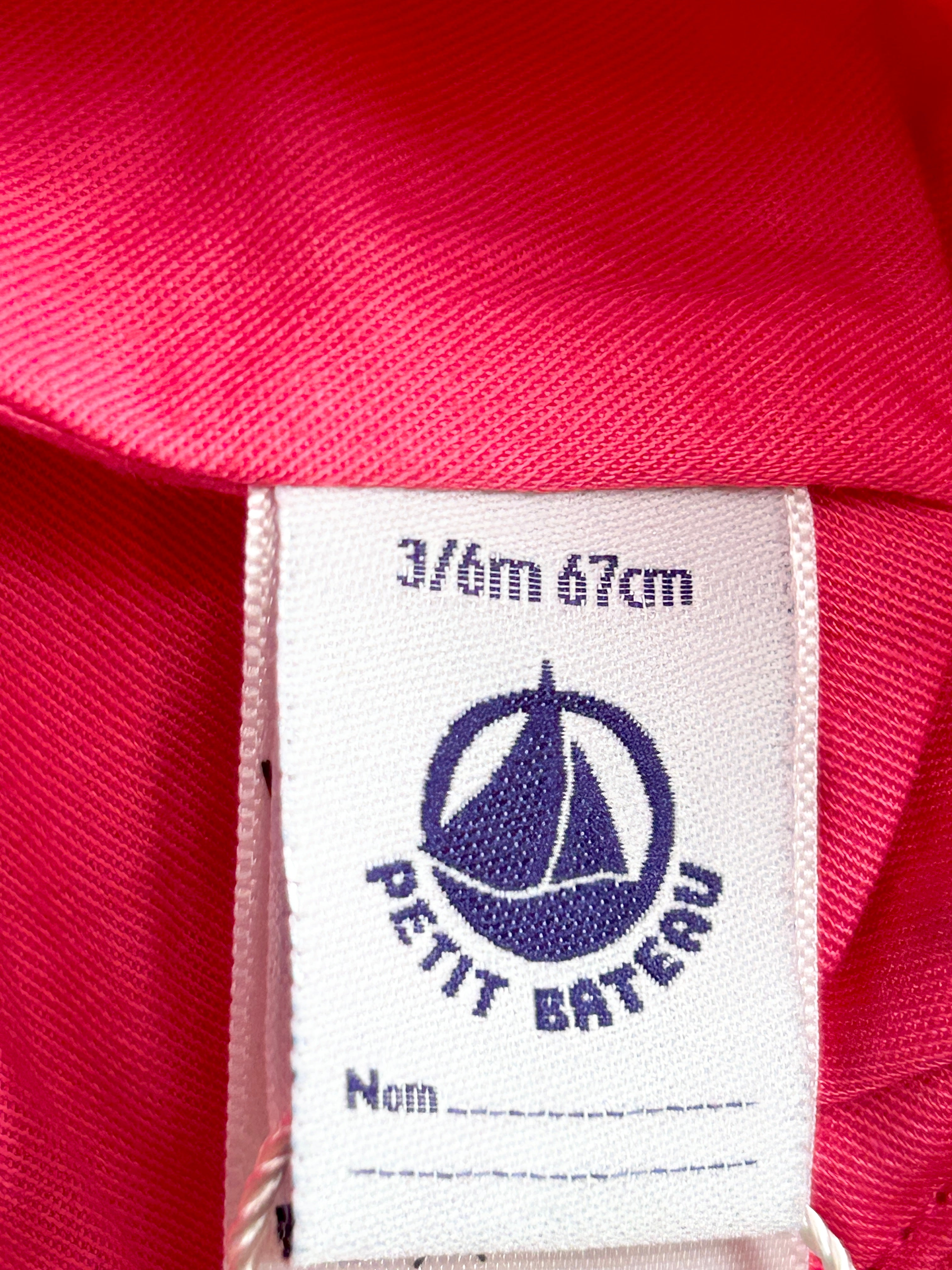 Chapeau Capeline bébé fille rose 3-6 mois