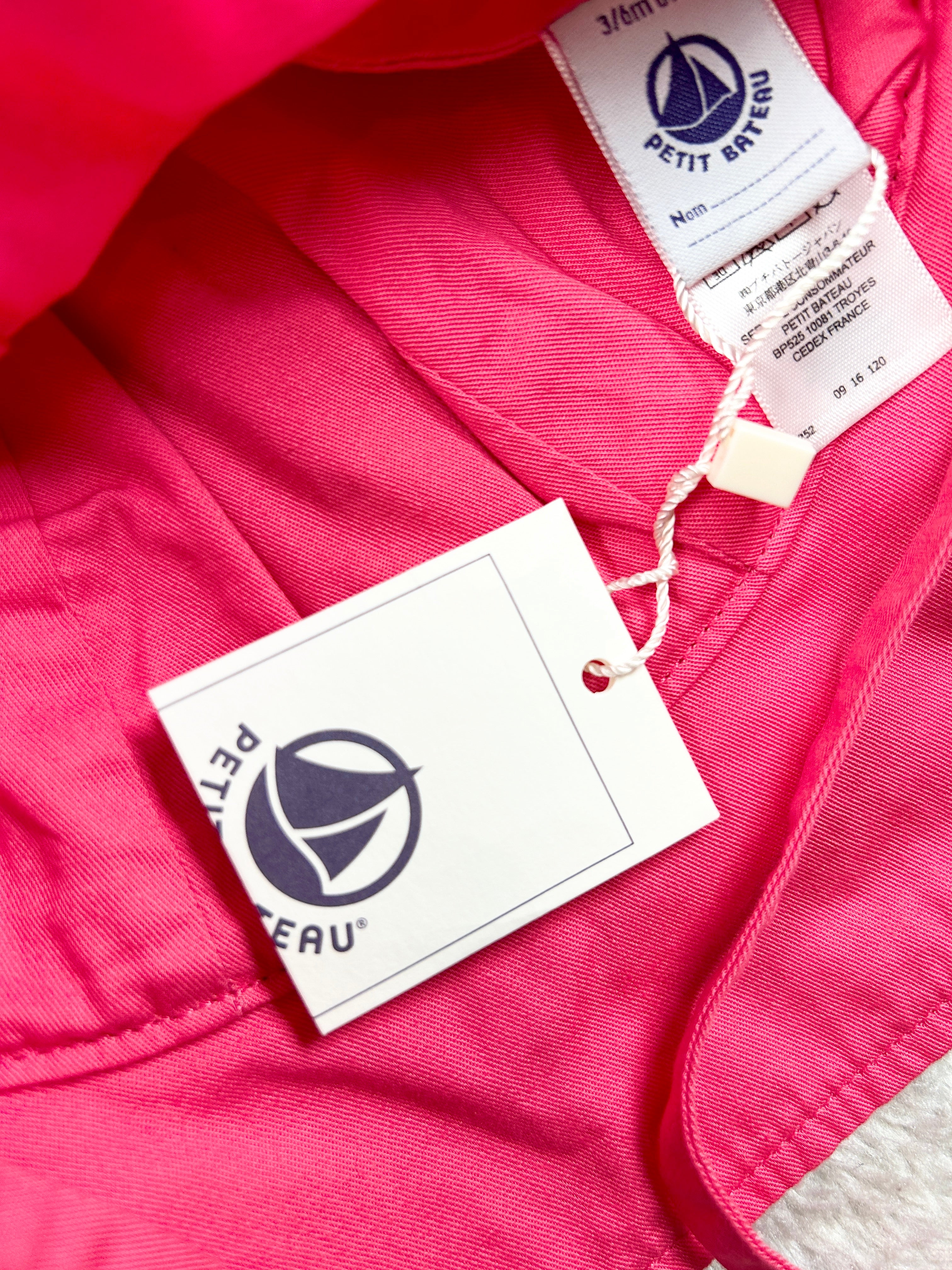 Chapeau Capeline bébé fille rose 3-6 mois