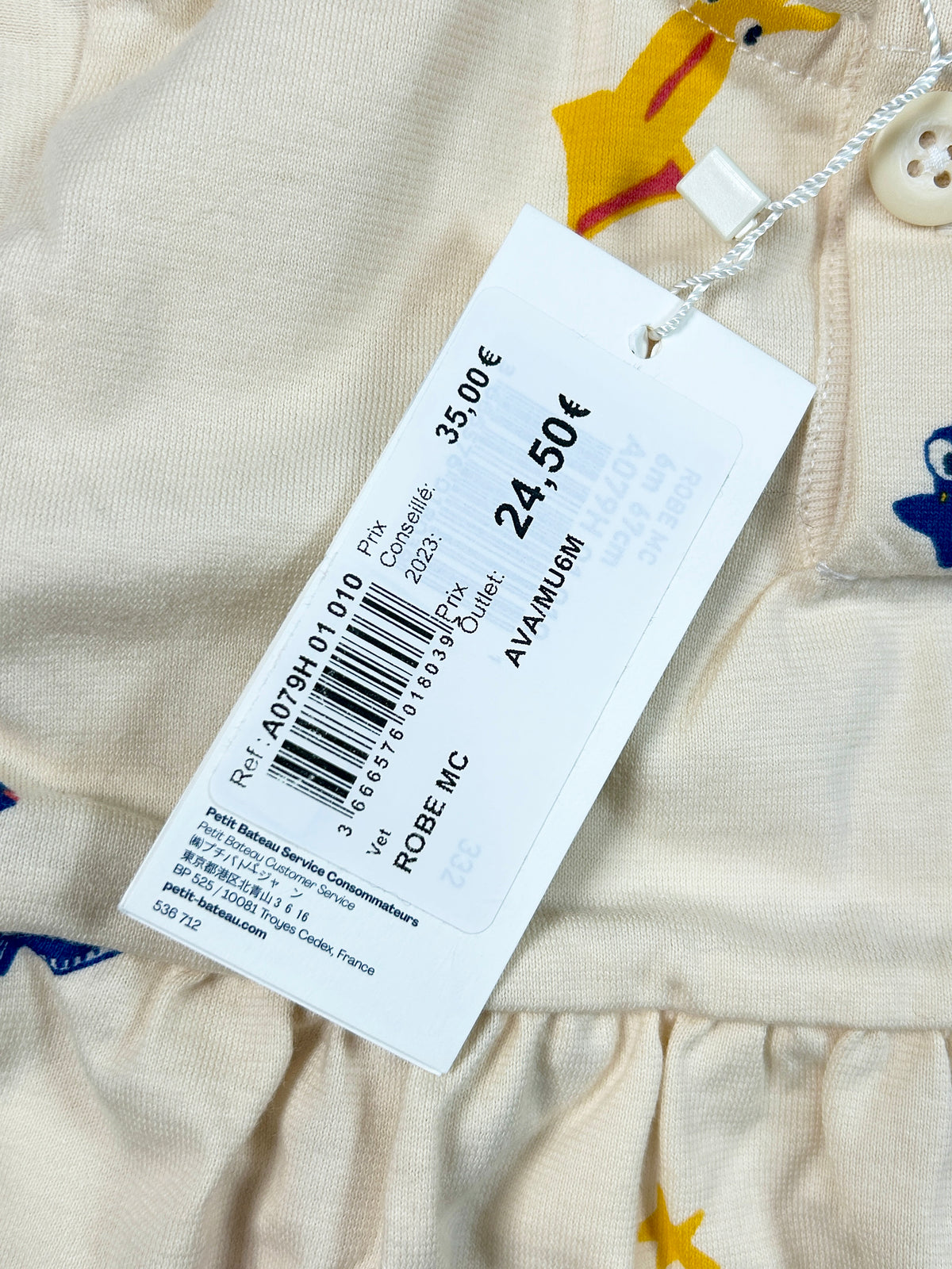 Robe manches courtes 6 mois