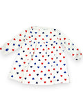 Robe manches longues coeurs 24 mois