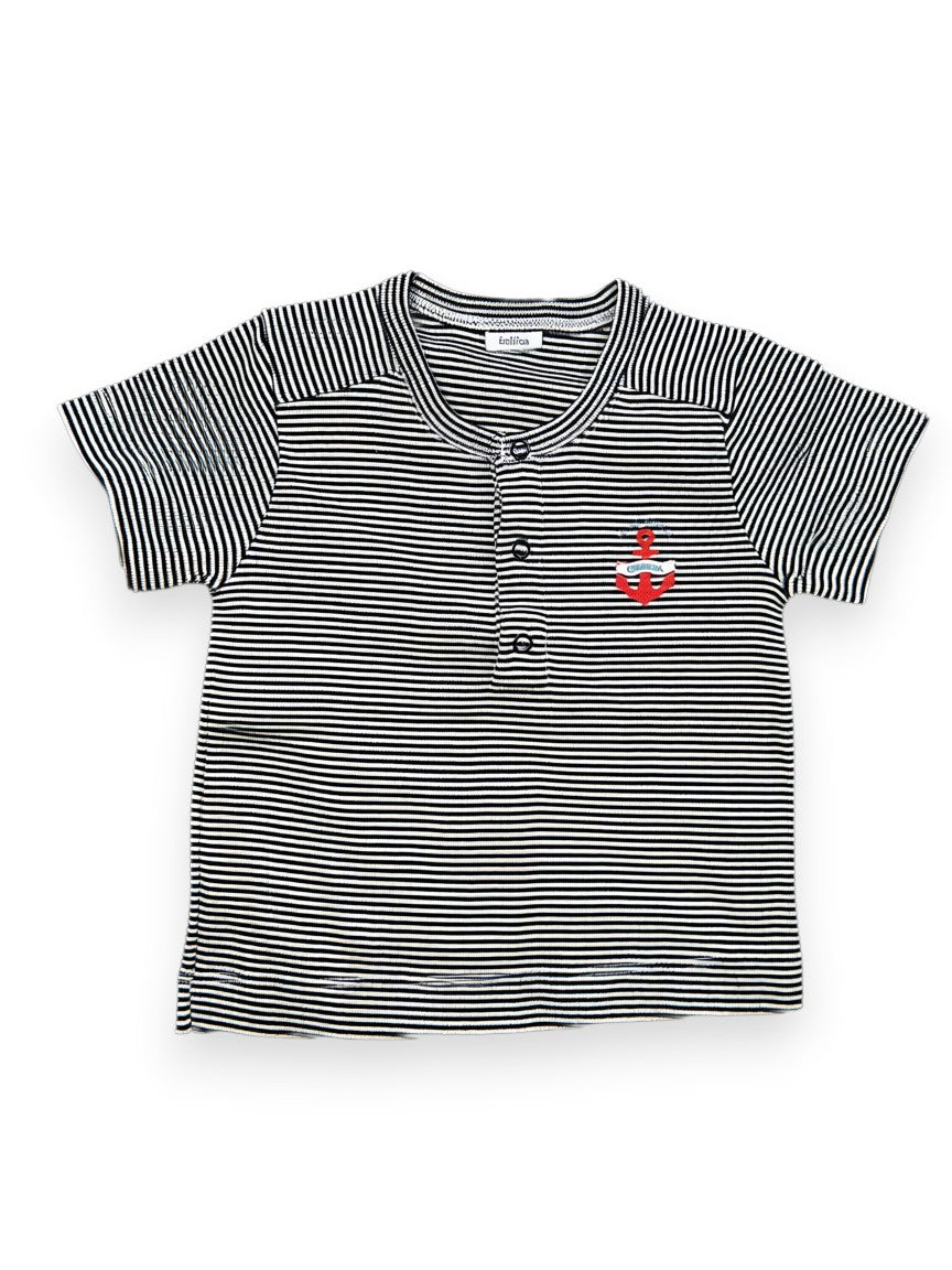 T-shirt manches courtes rayures 6 mois