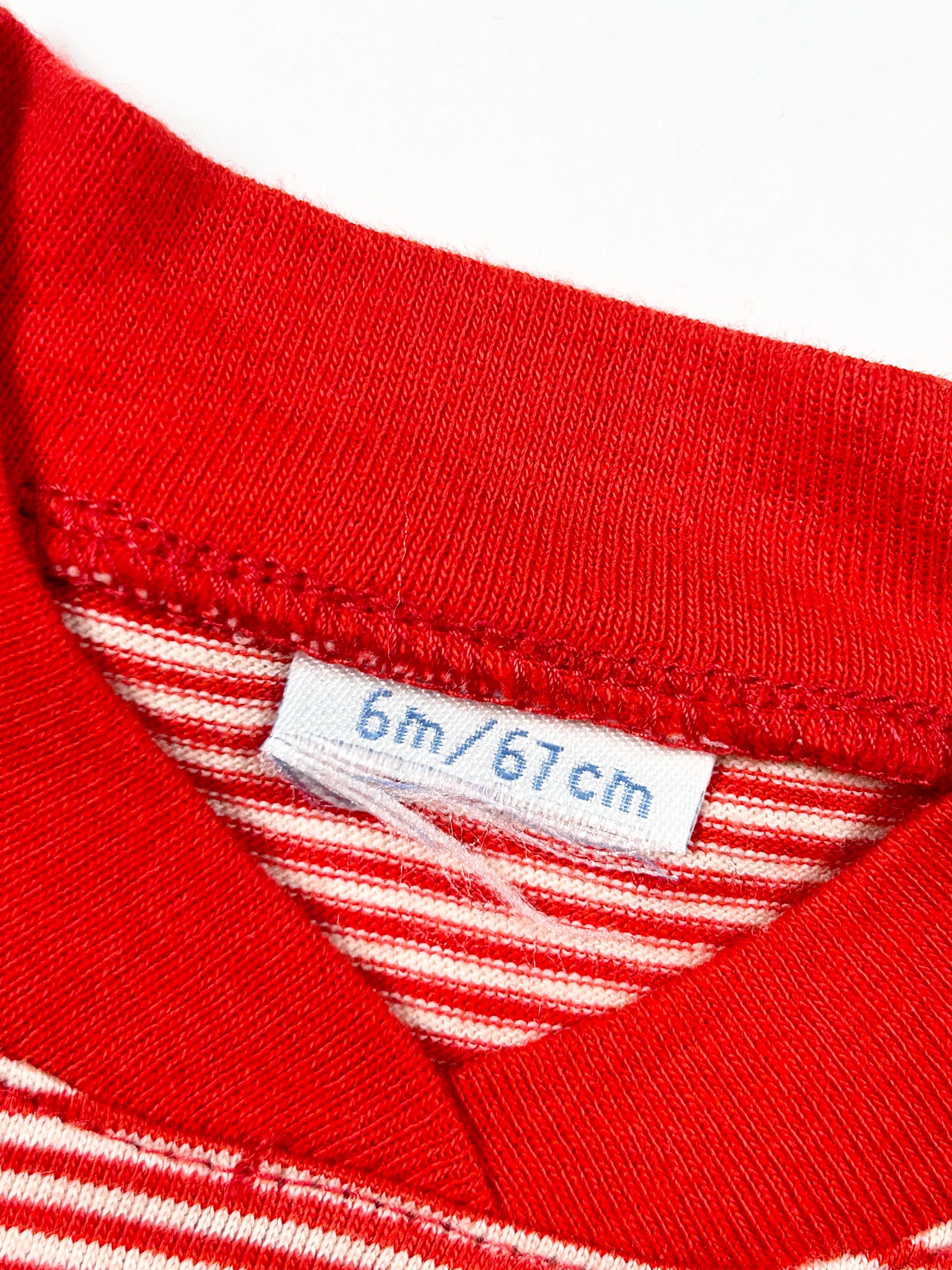 T-shirt manches courtes rayures 6 mois