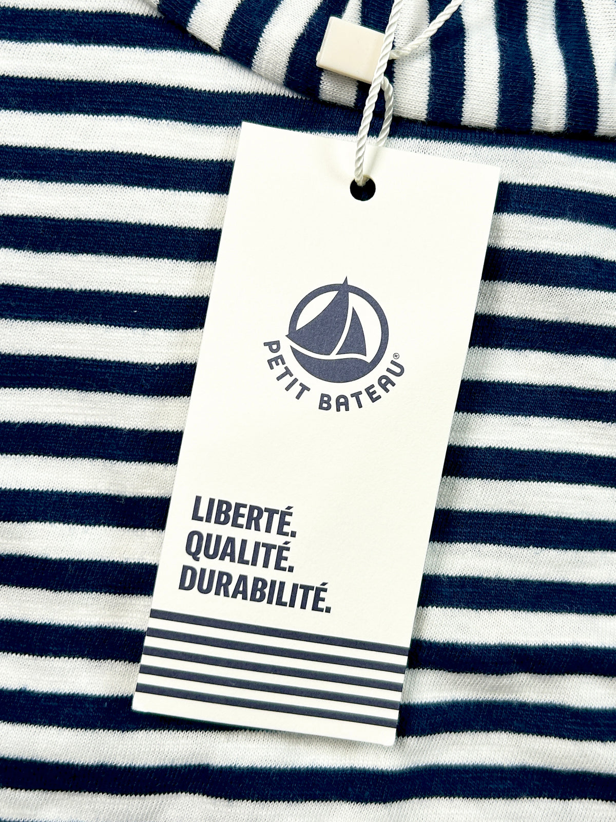 Blouse manches courtes fille marinière 18 mois