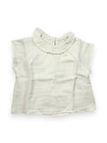 Blouse manches courtes fille gaze de coton 6 mois