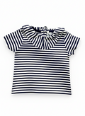 Blouse manches courtes fille marinière 6 mois