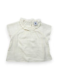 Blouse manches courtes fille gaze de coton 12 mois