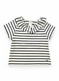 Blouse manches courtes fille marinière 6 mois