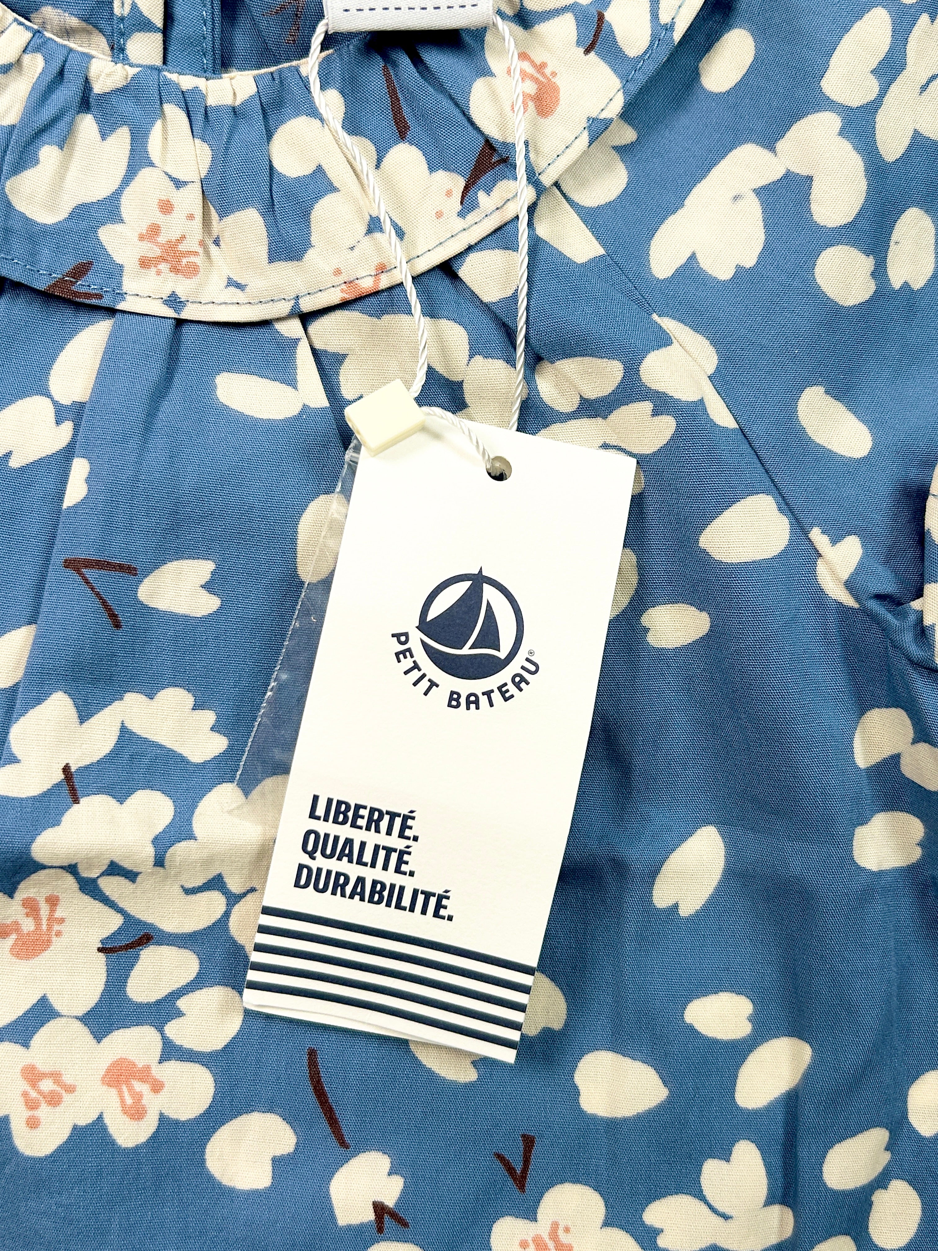 Blouse manches courtes fille fleurie 6 mois