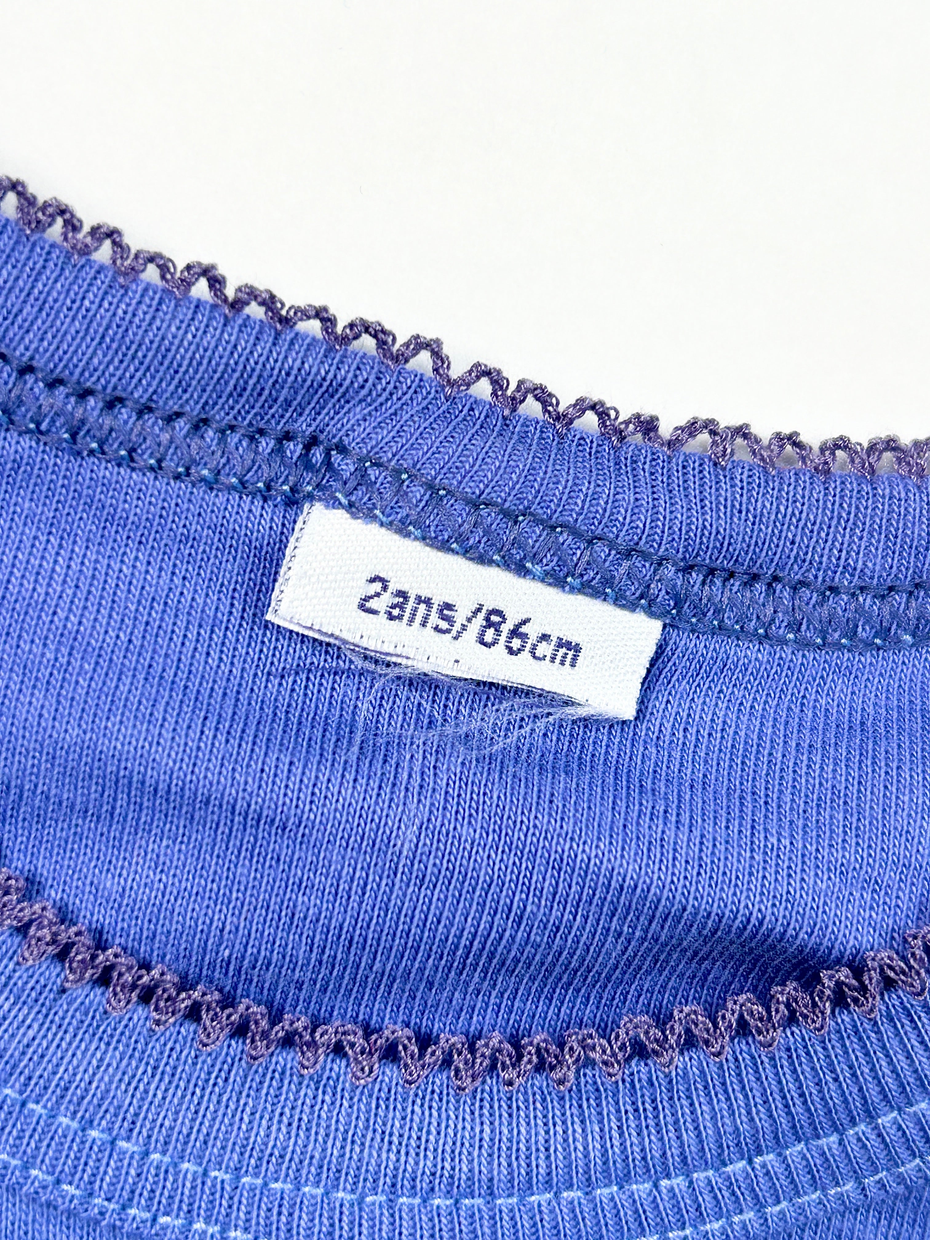 T-shirt manches courtes fille violet 2 ans