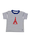 T-shirt manches courtes rayures marinière 3 mois
