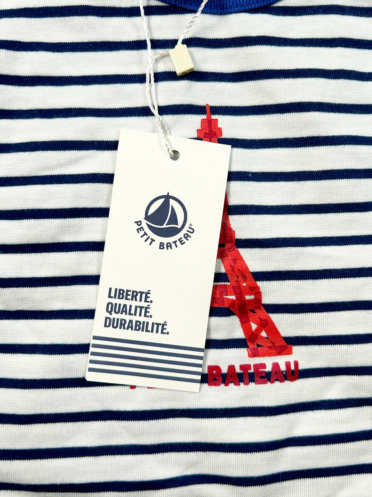 T-shirt manches courtes rayures marinière 3 mois