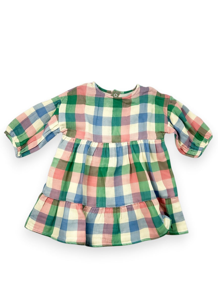 Robe manches longues gaze de coton 6 mois