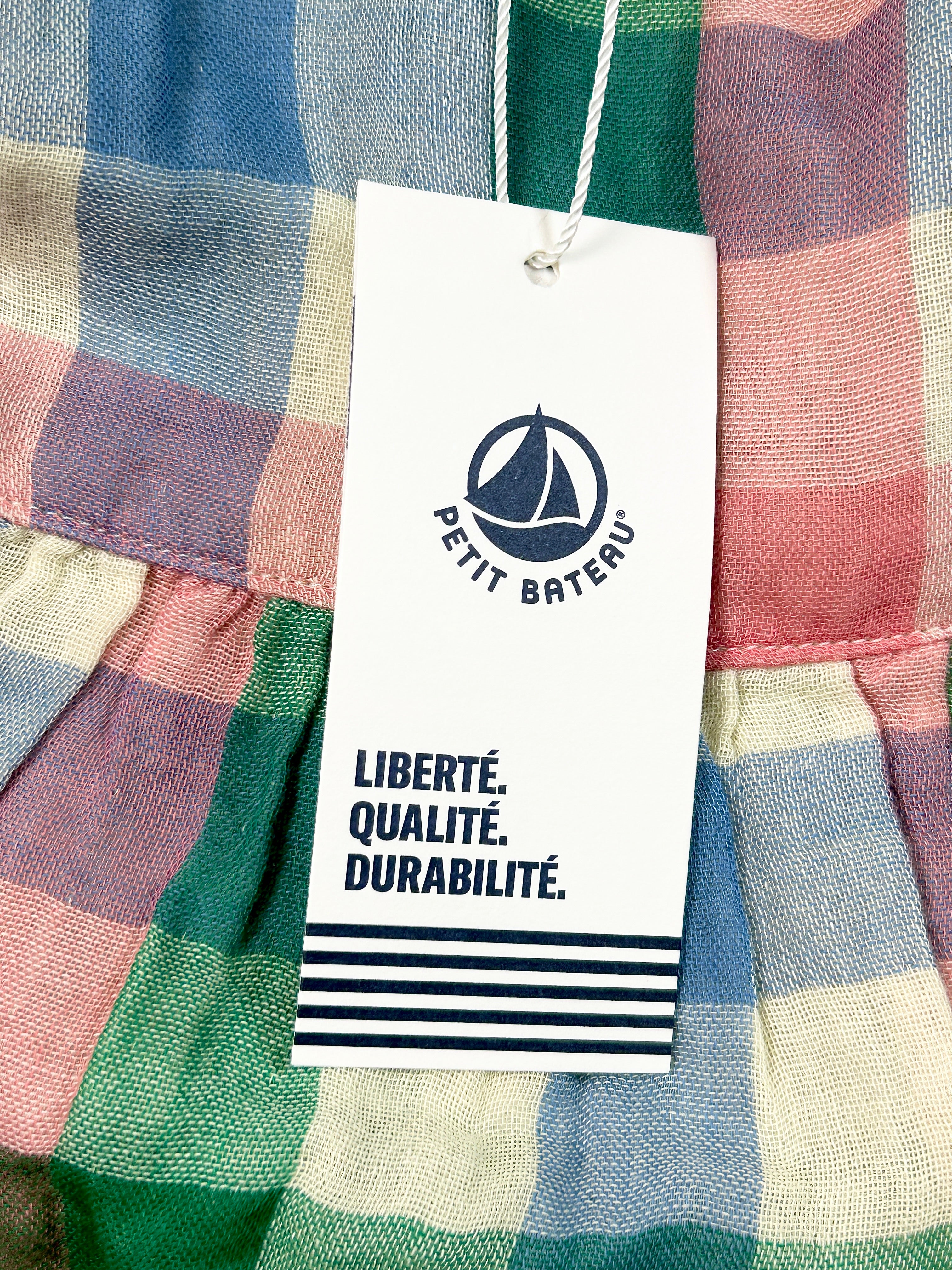Robe manches longues gaze de coton 6 mois