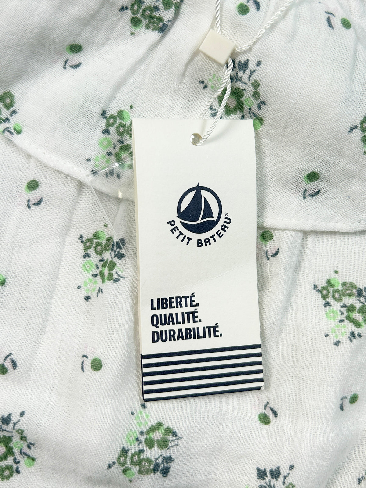 Robe manches longues gaze de coton 6 mois