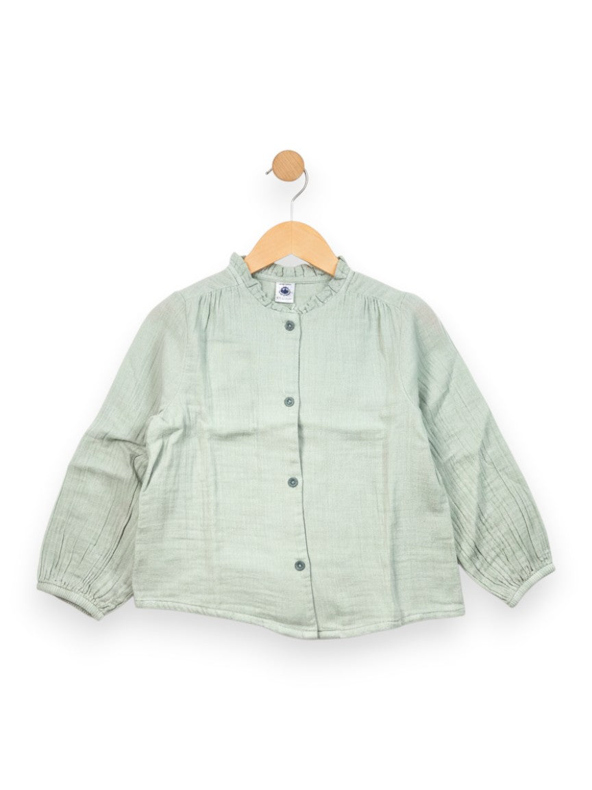 Blouse manches longues gaze de coton 6 ans