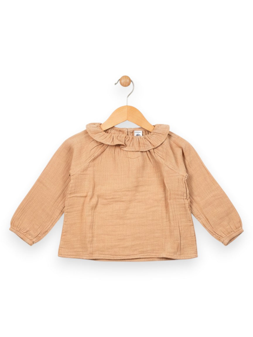 Blouse manches longues gaze de coton 4 ans