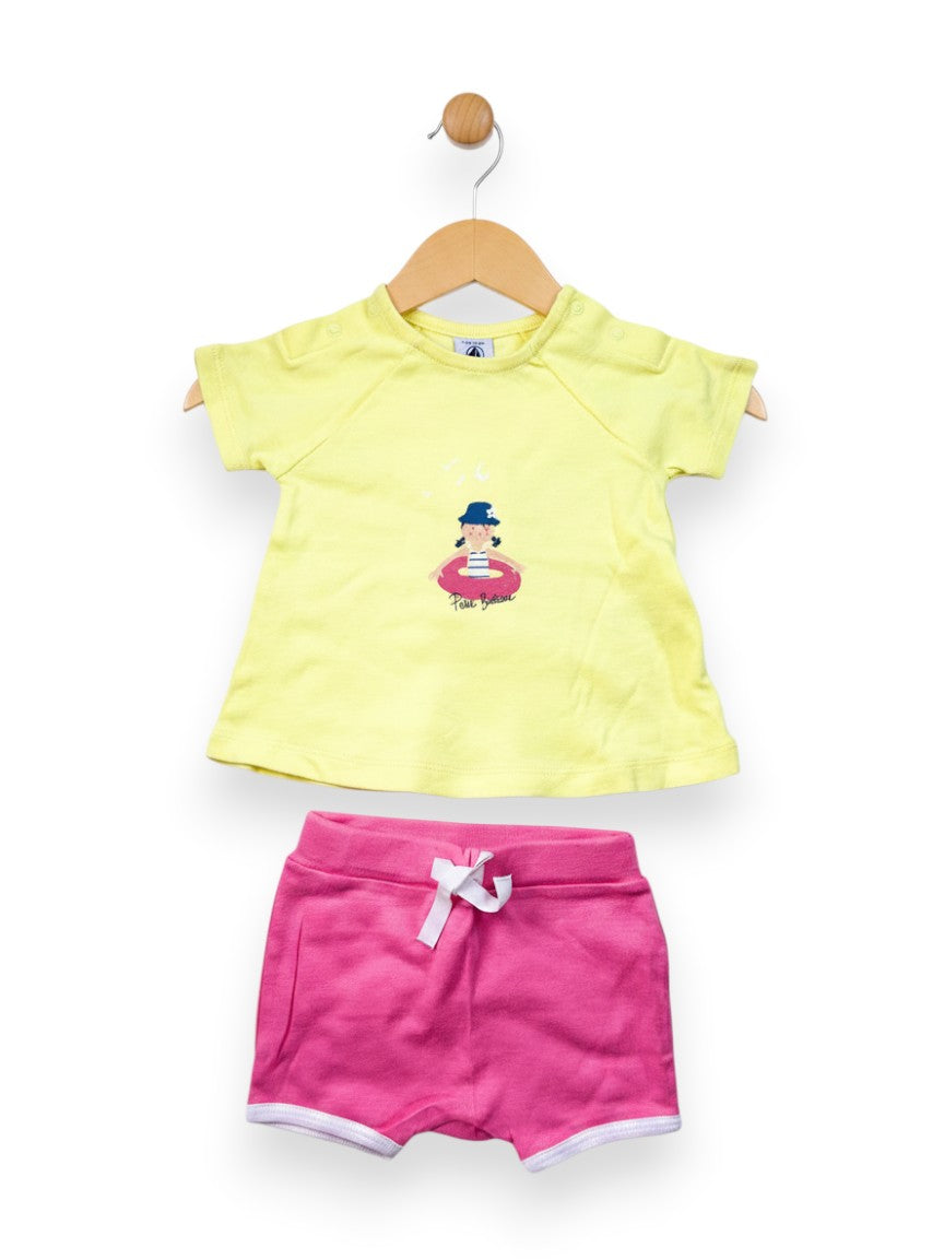 Ensemble t-shirt short 6 mois