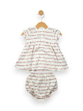 Ensemble robe bloomer coeur 6 mois